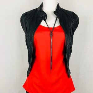 Orange poly racerback tank